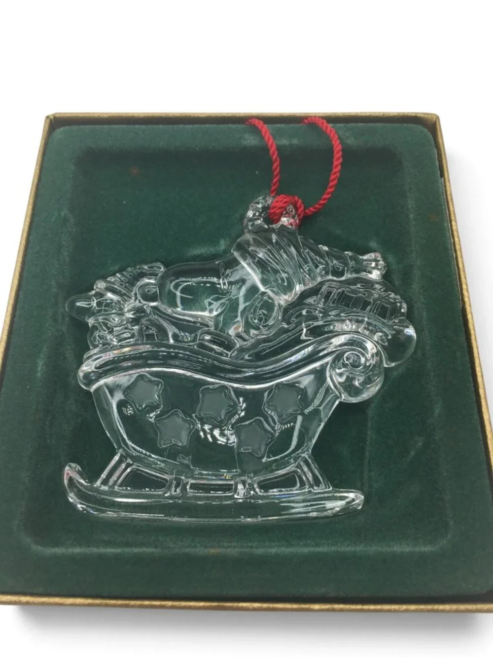 Waterford Marquis Crystal PEANUTS SNOOPY 50th Anniversary Sleigh Ride Ornament